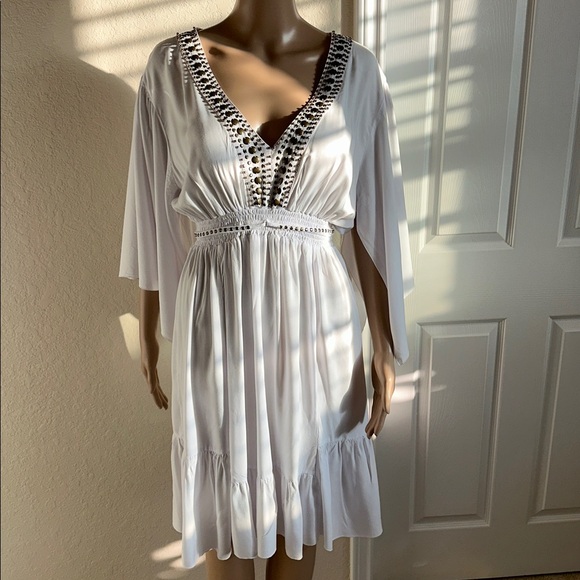 Other - Back from Bali Elegant White Swim Cover-Up Size Large.